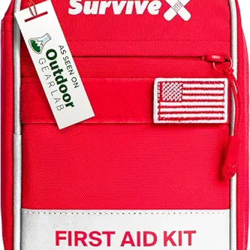 SurviveX Small First Aid Kit, Emergency Kit for 1-2 People