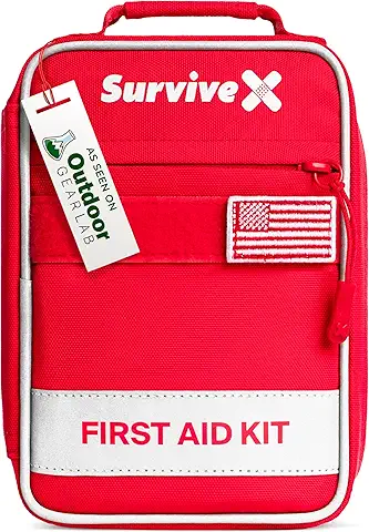 SurviveX Small First Aid Kit, Emergency Kit for 1-2 People