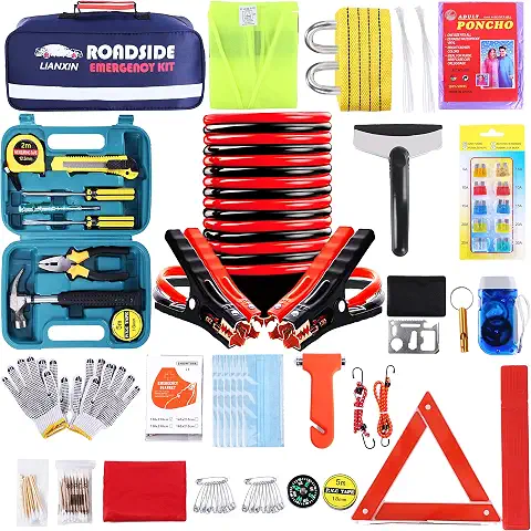 Emergency Roadside Kit with Jumper Cables